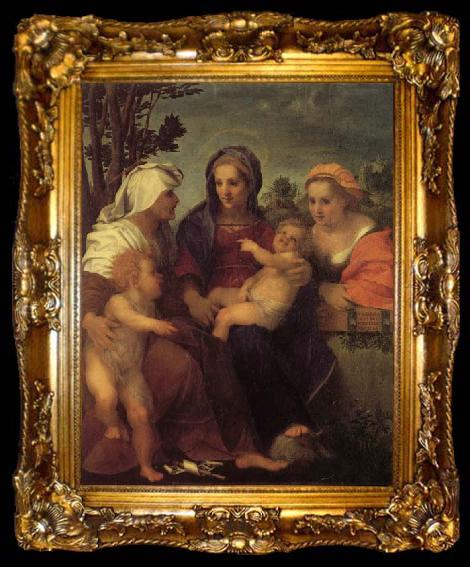 framed  Andrea del Sarto Madonna and Child with St.Catherine, ta009-2